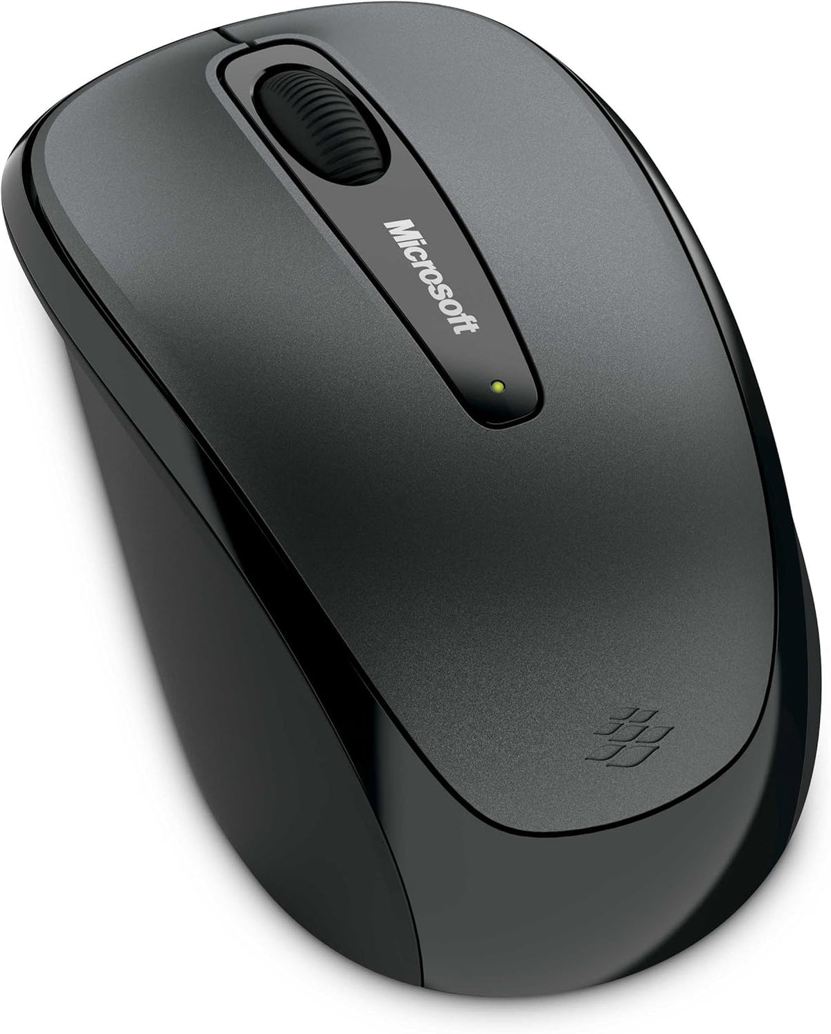 Souris sans fil Microsoft Mobile Mouse 3500 - Gris Loch Ness. Design ergonomique, utilisable par les droitiers et les gauchers, sans fil, USB 2.0 avec nano-émetteur-récepteur pour PC/ordinateur compact portable/de bureau, compatible avec Mac et