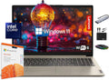 Ordinateur compact portable Lenovo IdeaPad 2025, écran 15,6 pouces, 12 Go de RAM, 1,1 To de stockage (500 Go SSD + 128 Go eMMC + 500 Go d'extension), processeur Intel double cœur, batterie longue durée, MarxsolAccessory, abonnement d'un an à Office