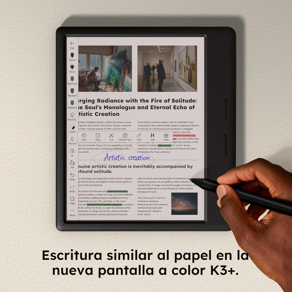 Tablette tactile liseuse couleur Ocean C 64 Go + 4 Go, 7 pouces, compatible avec l'écriture manuscrite, à encre électronique couleur, longue autonomie (stylet Musnap non inclus).