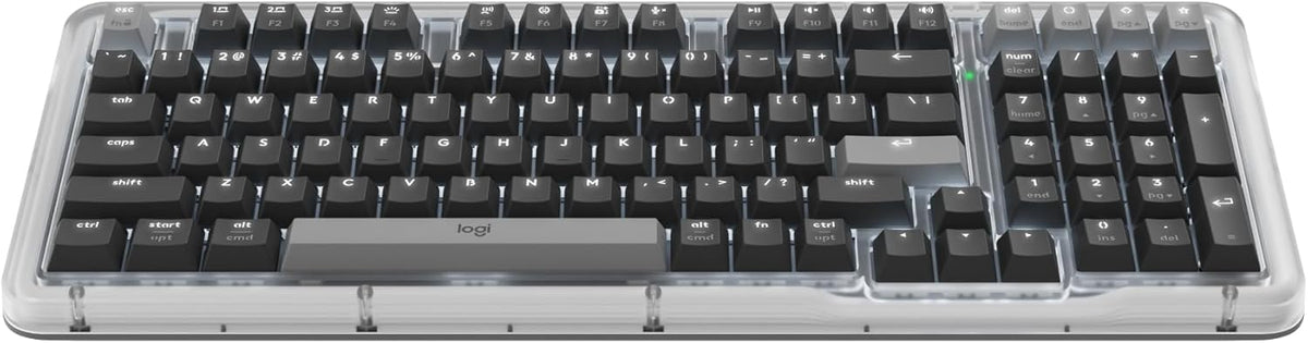 Clavier mécanique sans fil Logitech Alto Keys K98M, clavier personnalisable avec joint anti-vibrations, touches rétroéclairées, Bluetooth, chargement USB-C, pour PC, Mac et ordinateurs portables - Graphite
