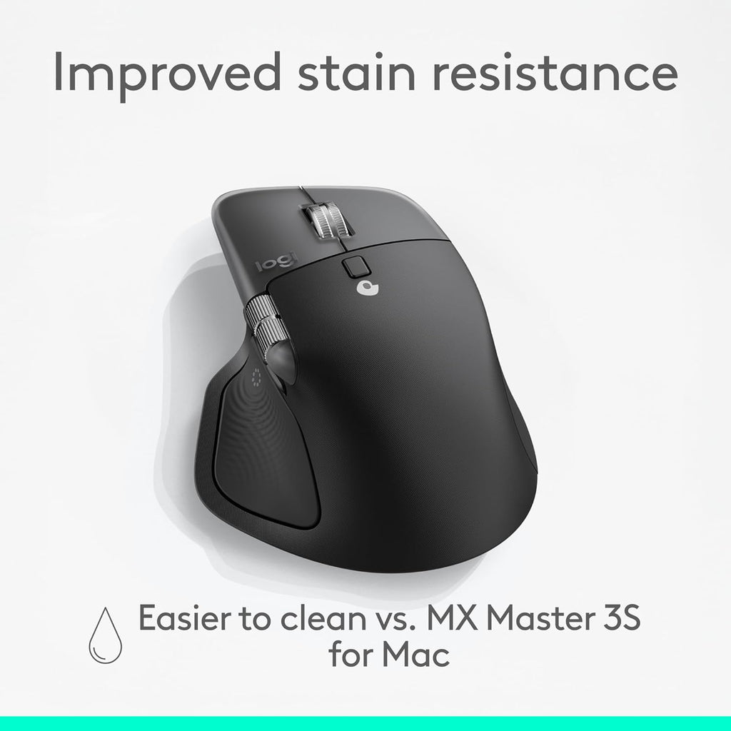 Logitech MX Master 4 pour Mac, souris Bluetooth ergonomique dotée de retour haptique performant, défilement ultra-rapide, chargement USB-C, macOS, iPadOS, Windows - Noir sidéral