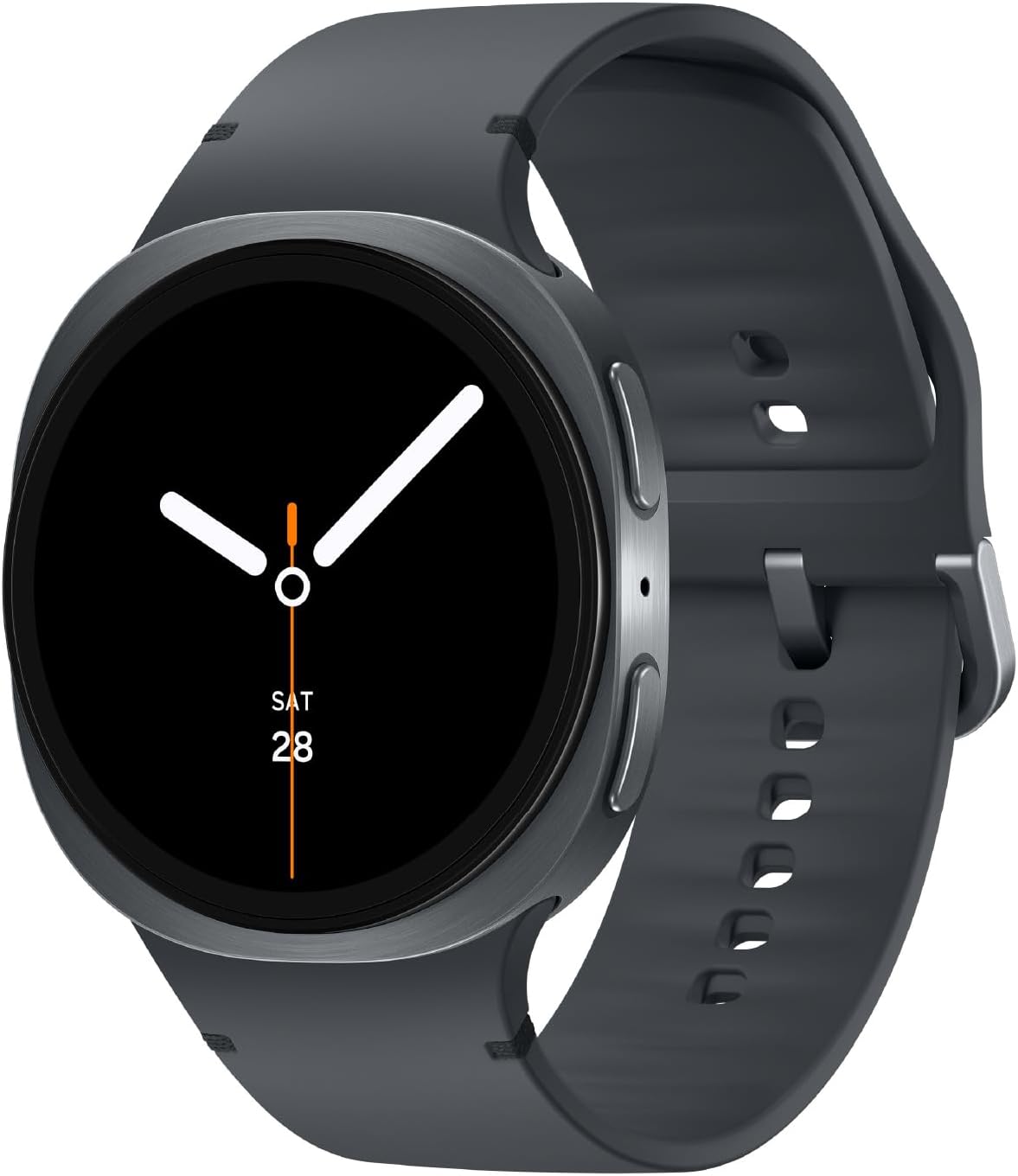 Présentation : Montre connectée Samsung Galaxy Watch 8 (2025) 44 mm Bluetooth, design coussin, suivi d'activité, coaching du sommeil et de la course à pied, score d'énergie, suivi de la fréquence cardiaque, couleur graphite, version américaine, garan
