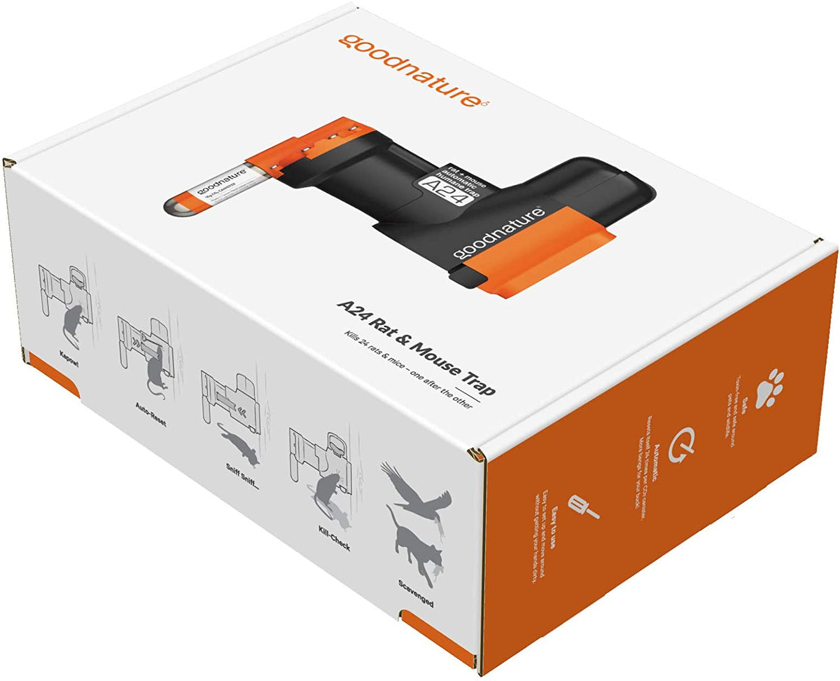 Kit de piège à rats et souris A24 sans compteur. Système de lutte contre les rongeurs sans cruauté et non toxique, qui tue les rongeurs de manière répétée. – Modèle pratique