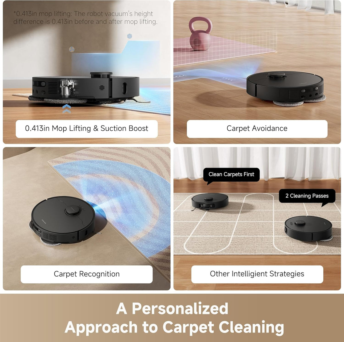 Aspirateur robot laveur DREAME L40s Ultra AE, aspiration de 19 000 Pa, bac à poussière à vidage automatique, serpillère flexible et table de lavage autonettoyante à 75 °C, large choix de brosses, station tout-en-un, remplissage automatique
