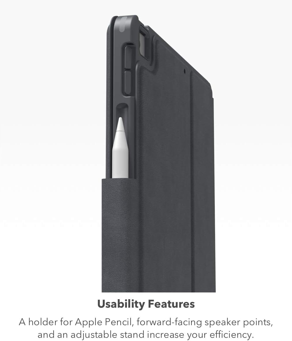 Étui détachable et clavier sans fil ZAGG Pro Keys pour Apple iPad 10.2 (9e, 8e et 7e générations) - Appairage Bluetooth, touches rétroéclairées de style ordinateur compact portable, porte-crayon Apple Pencil, protection contre les chutes jusqu'à 2